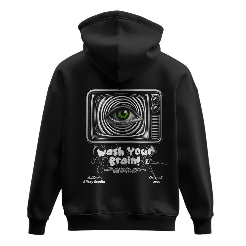 Oversized Hoodie Unisex  "Wash Your Brain"