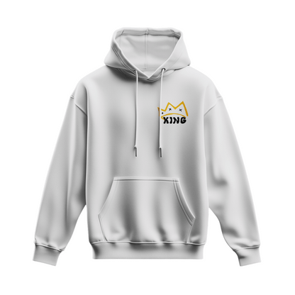 Oversized Hoodie White "Make Money Not Friend"