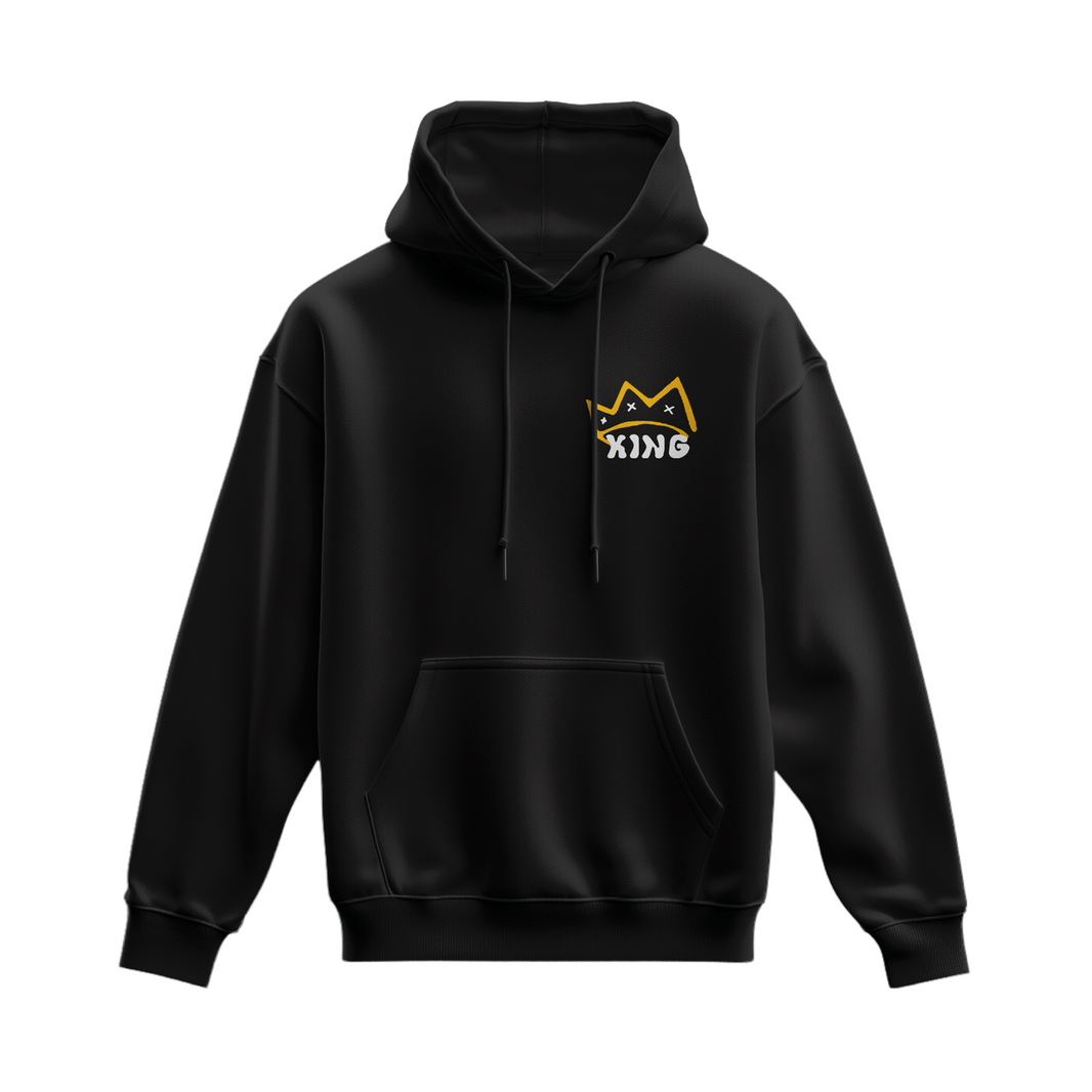 Oversized Hoodie Black "Make Money Not Friend"